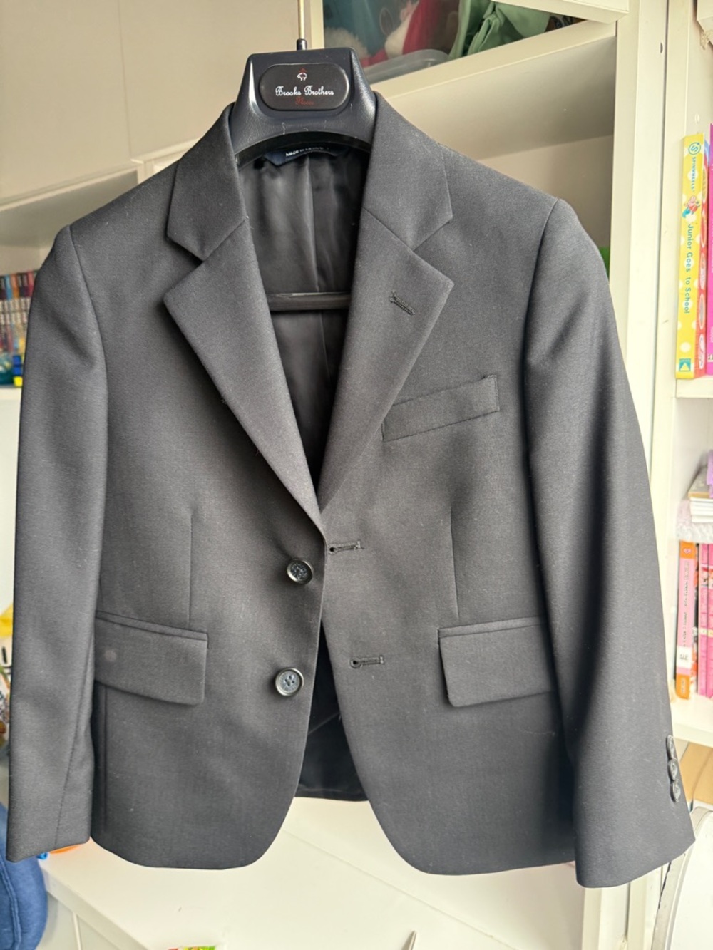 Brooks Brothers Black Two-Button Blazer